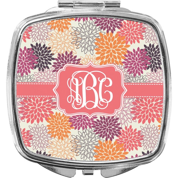 Custom Mums Flower Compact Makeup Mirror (Personalized)