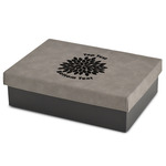Mums Flower Gift Boxes w/ Engraved Leather Lid (Personalized)