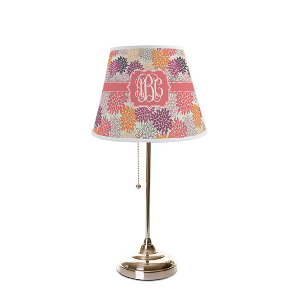 Mums Flower Poly Film Empire Lampshade - On Stand