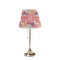 Mums Flower Poly Film Empire Lampshade - On Stand