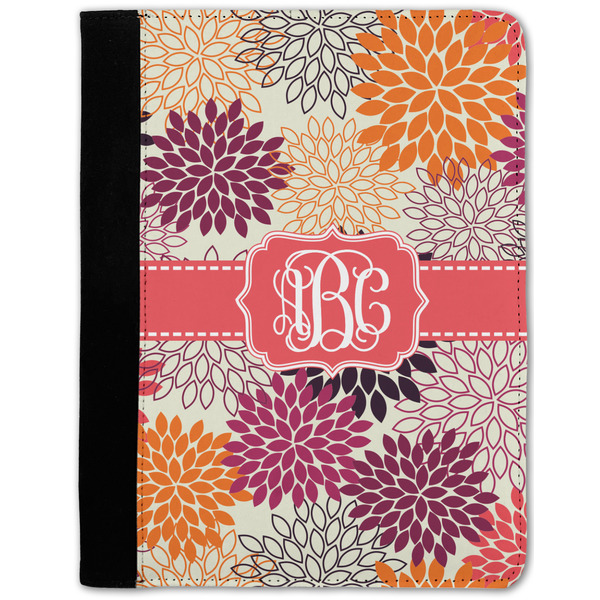 Custom Mums Flower Notebook Padfolio - Medium w/ Monogram