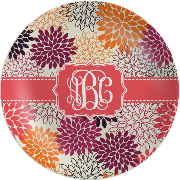 Custom Mums Flower Melamine Plate (Personalized)