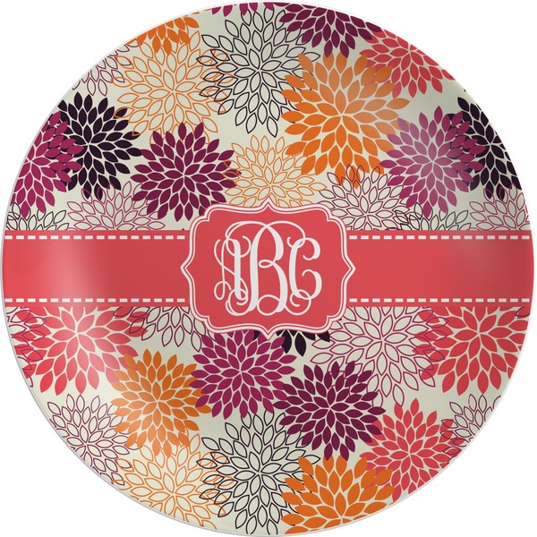 Custom Mums Flower Melamine Plate (Personalized)