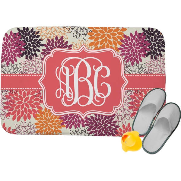 Custom Mums Flower Memory Foam Bath Mat (Personalized)