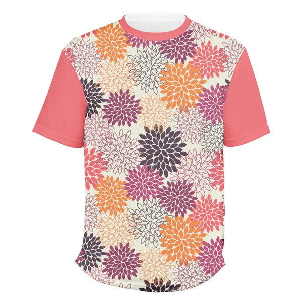 Custom Mums Flower Men's Crew T-Shirt - X Large