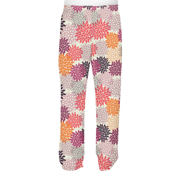 Mums Flower Men's Pjs Back - on model