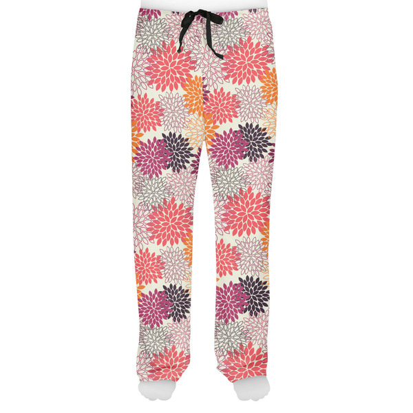 Mums Flower Men's Pjs Front - on model