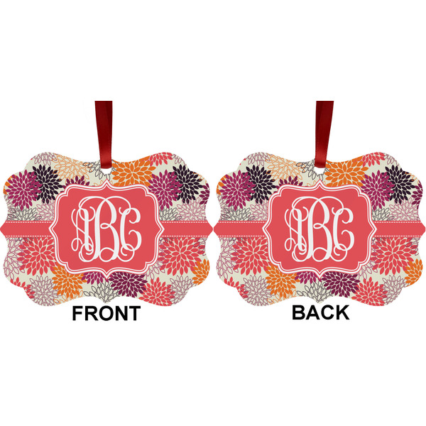 Mums Flower Metal Benilux Ornament - Front and Back (APPROVAL)