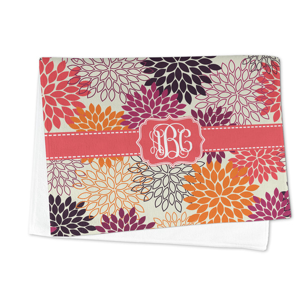 Mums Flower Microfiber Dish Towel - FOLDED HALF