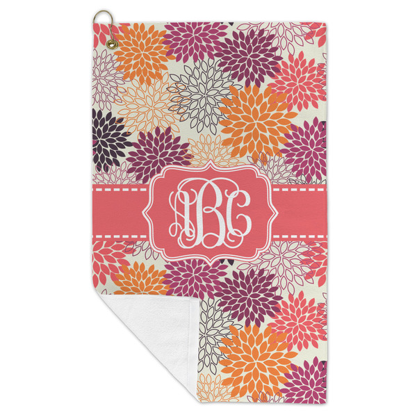 Mums Flower Microfiber Golf Towels - FOLD