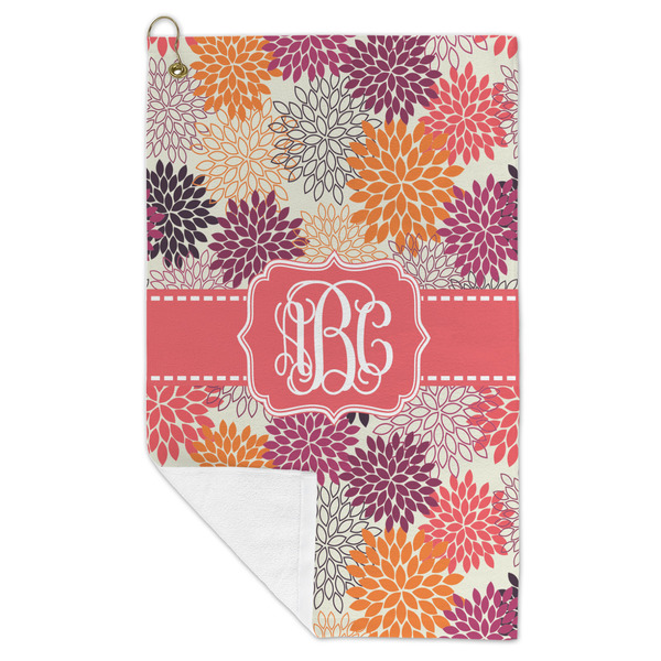 Mums Flower Microfiber Golf Towels - FOLD