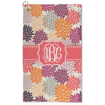 Mums Flower Microfiber Golf Towel (Personalized)