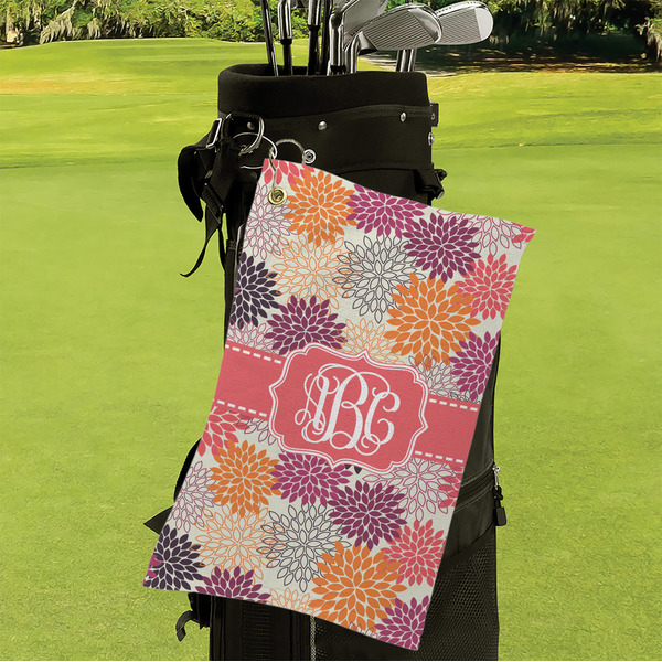 Mums Flower Microfiber Golf Towels - Small - LIFESTYLE