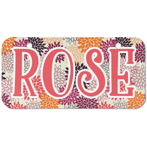 Custom Mums Flower Mini/Bicycle License Plate (2 Holes) (Personalized)