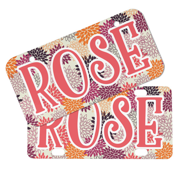 Mums Flower Mini License Plates - MAIN (4 and 2 Holes)