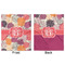 Mums Flower Minky Blanket - 50"x60" - Double Sided - Front & Back