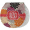 Mums Flower Burp Pad - Velour w/ Monogram