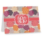 Mums Flower Note cards (Personalized)