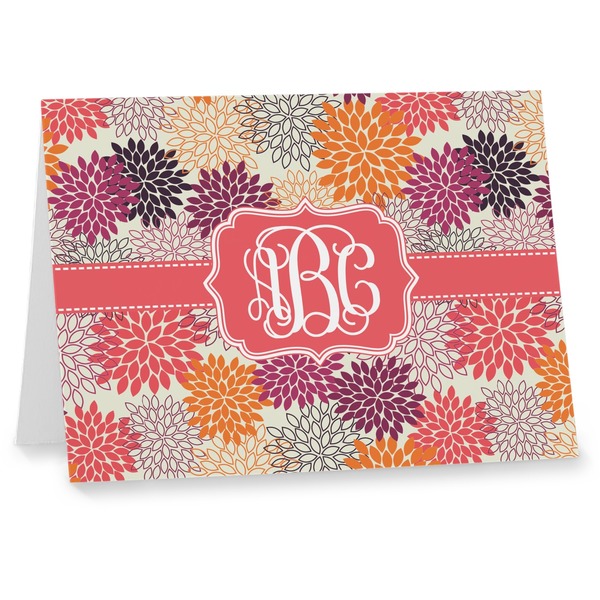 Custom Mums Flower Note cards (Personalized)