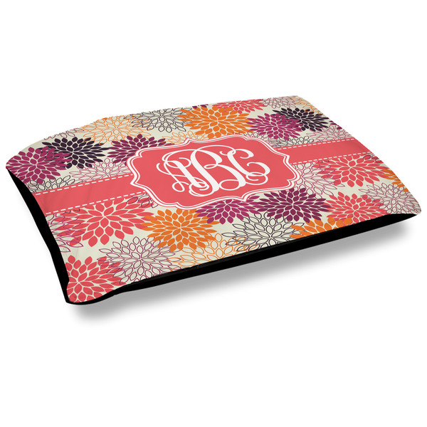 Custom Mums Flower Outdoor Dog Bed - Large (Personalized)