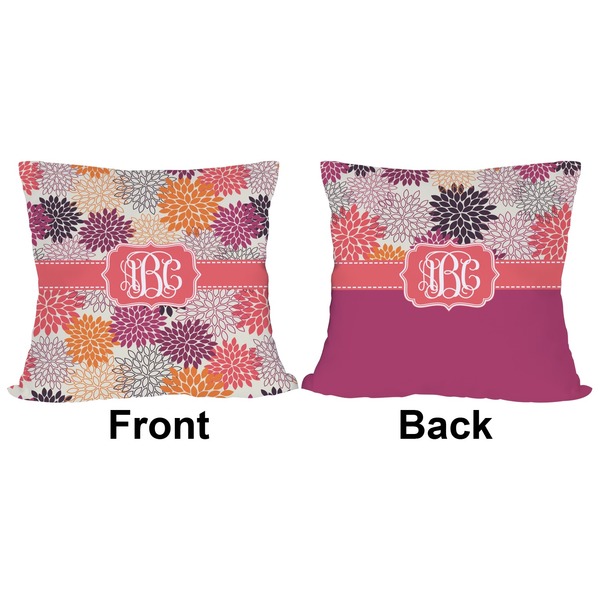 Mums Flower Outdoor Pillow - 18x18