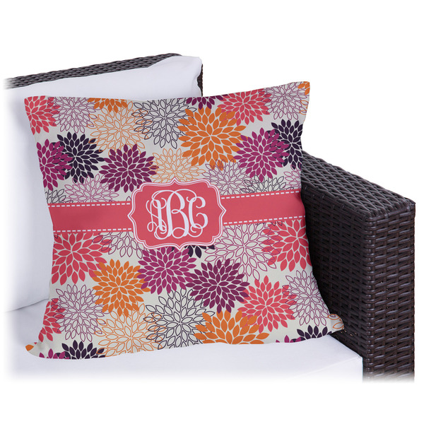 Custom Mums Flower Outdoor Pillow - 18" (Personalized)