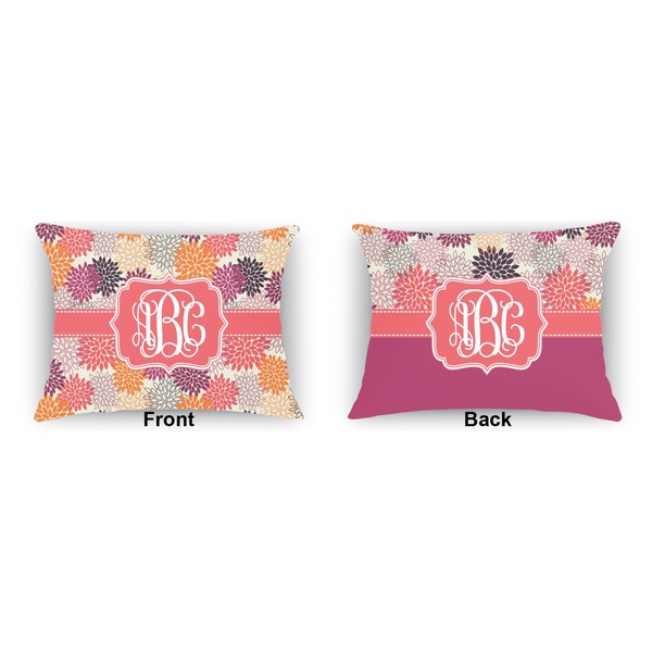 Mums Flower  Outdoor Rectangular Throw Pillow (Front and Back)