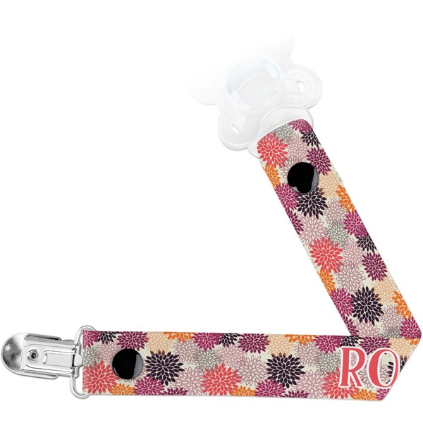 Custom Mums Flower Pacifier Clip (Personalized)