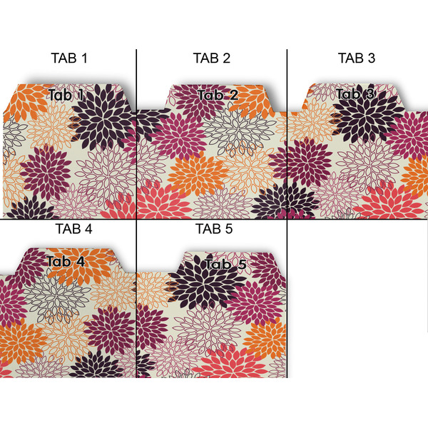 Mums Flower Page Dividers - Set of 5 - Approval