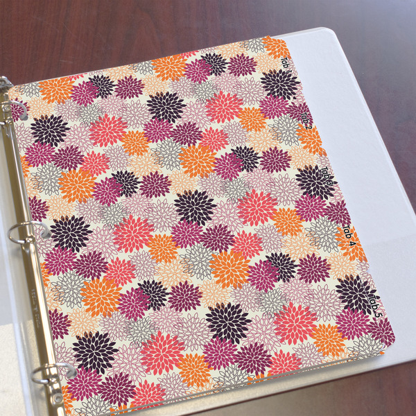 Mums Flower Page Dividers - Set of 5 - In Context