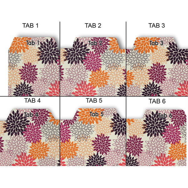 Mums Flower Page Dividers - Set of 6 - Approval