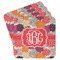 Mums Flower Paper Coasters w/ Monograms