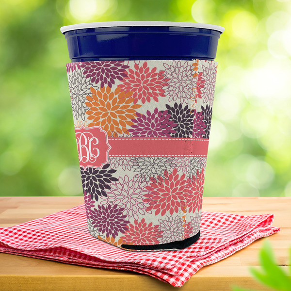 Mums Flower Party Cup Sleeves - with bottom - Lifestyle