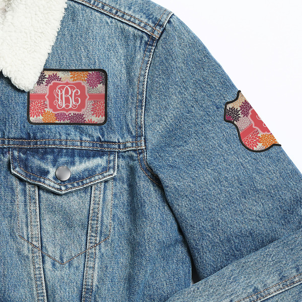 Mums Flower Patches Lifestyle Jean Jacket Detail