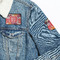 Mums Flower Patches Lifestyle Jean Jacket Detail