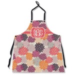 Mums Flower Apron Without Pockets w/ Monogram