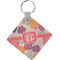 Mums Flower Personalized Diamond Key Chain