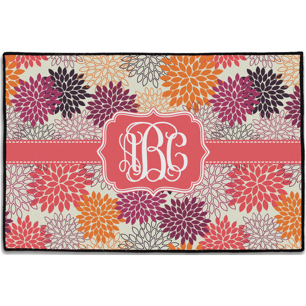 Mums Flower Personalized Door Mat - 36x24 (APPROVAL)