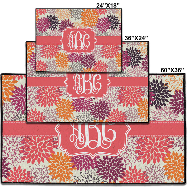 Mums Flower Personalized Door Mat - Group Parent IMF