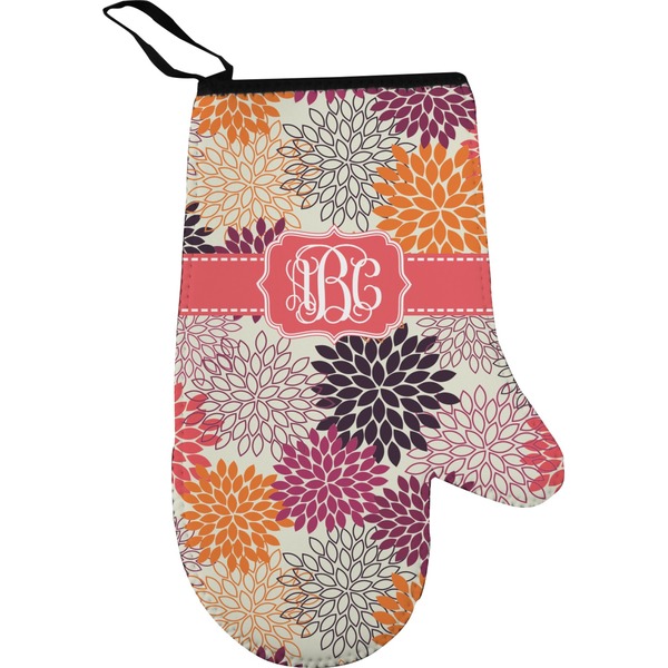 Mums Flower Personalized Oven Mitt