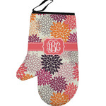 Mums Flower Left Oven Mitt (Personalized)