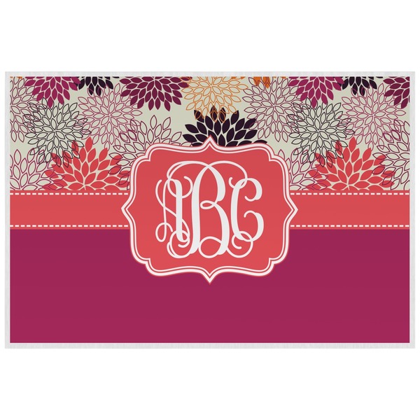 Mums Flower Personalized Placemat (Back)