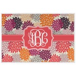 Mums Flower Laminated Placemat w/ Monogram
