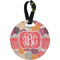 Mums Flower Personalized Round Luggage Tag