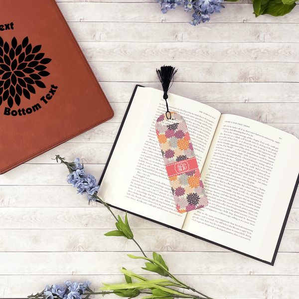 Mums Flower Plastic Bookmarks - In Context