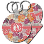 Mums Flower Plastic Keychain (Personalized)