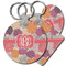 Mums Flower Plastic Keychain (Personalized)