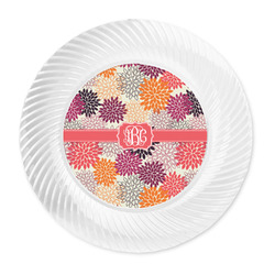 Mums Flower Plastic Party Dinner Plates - 10" (Personalized)