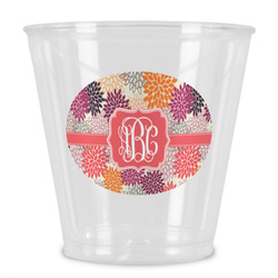 Mums Flower Plastic Shot Glass (Personalized)