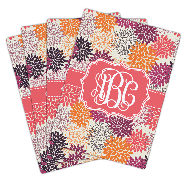 Mums Flower Playing Cards - Hand Back View